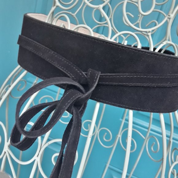 Genuine Leather Belt Real Suede Wrap Harness Tie Wrap Wide Rope Belt main image 2